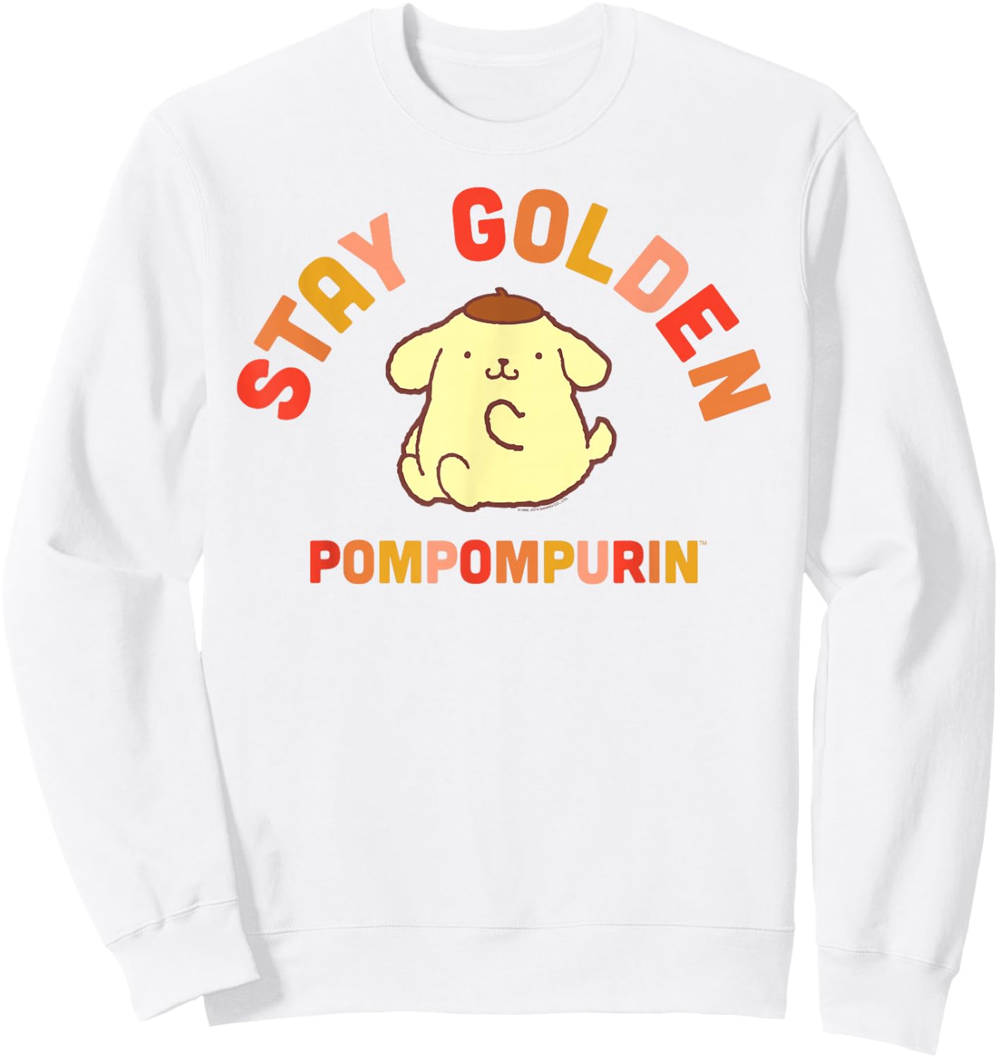 Pompompurin Stay Golden Sweatshirt - Sweatshirt | White