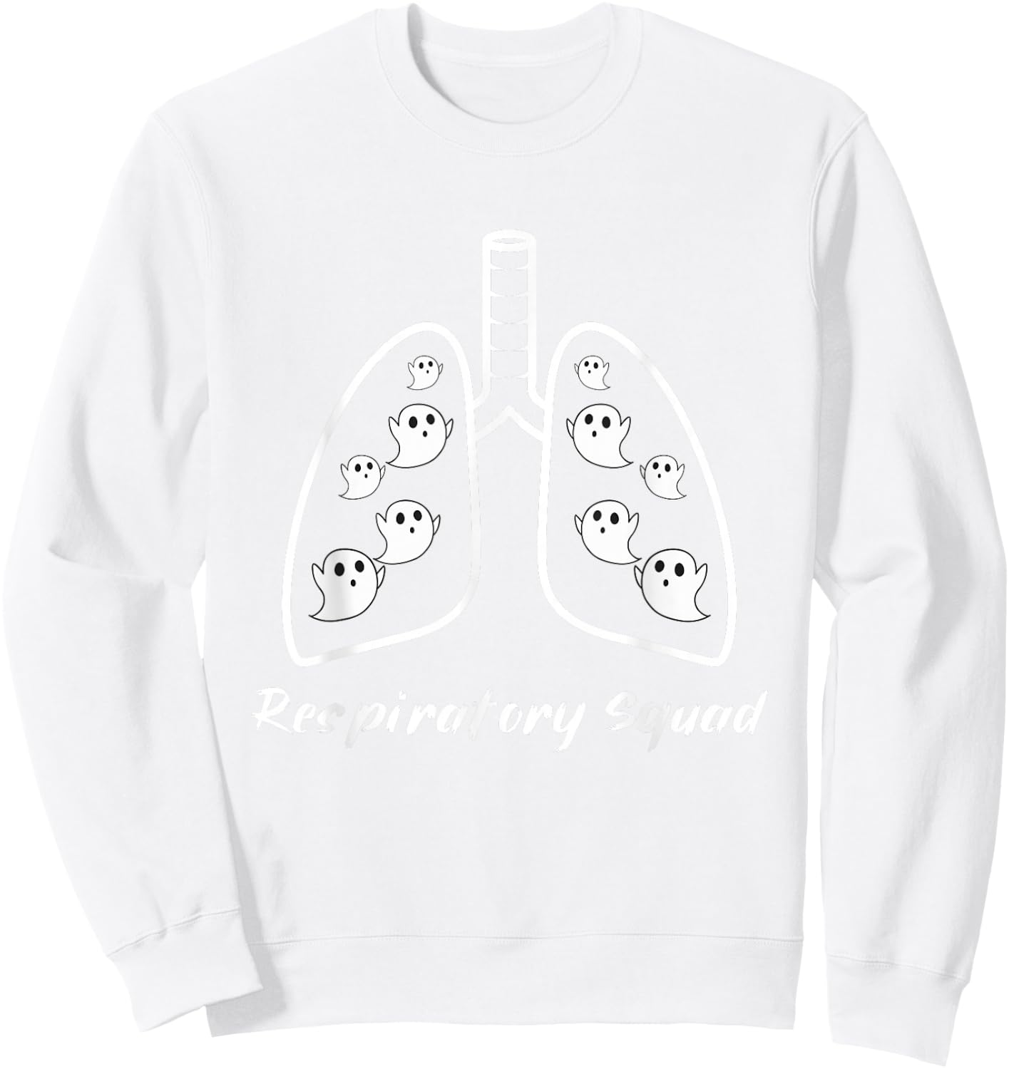 Spooky Respiratory Therapy RT Funny Halloween Costumes Sweatshirt - Sweatshirt | White