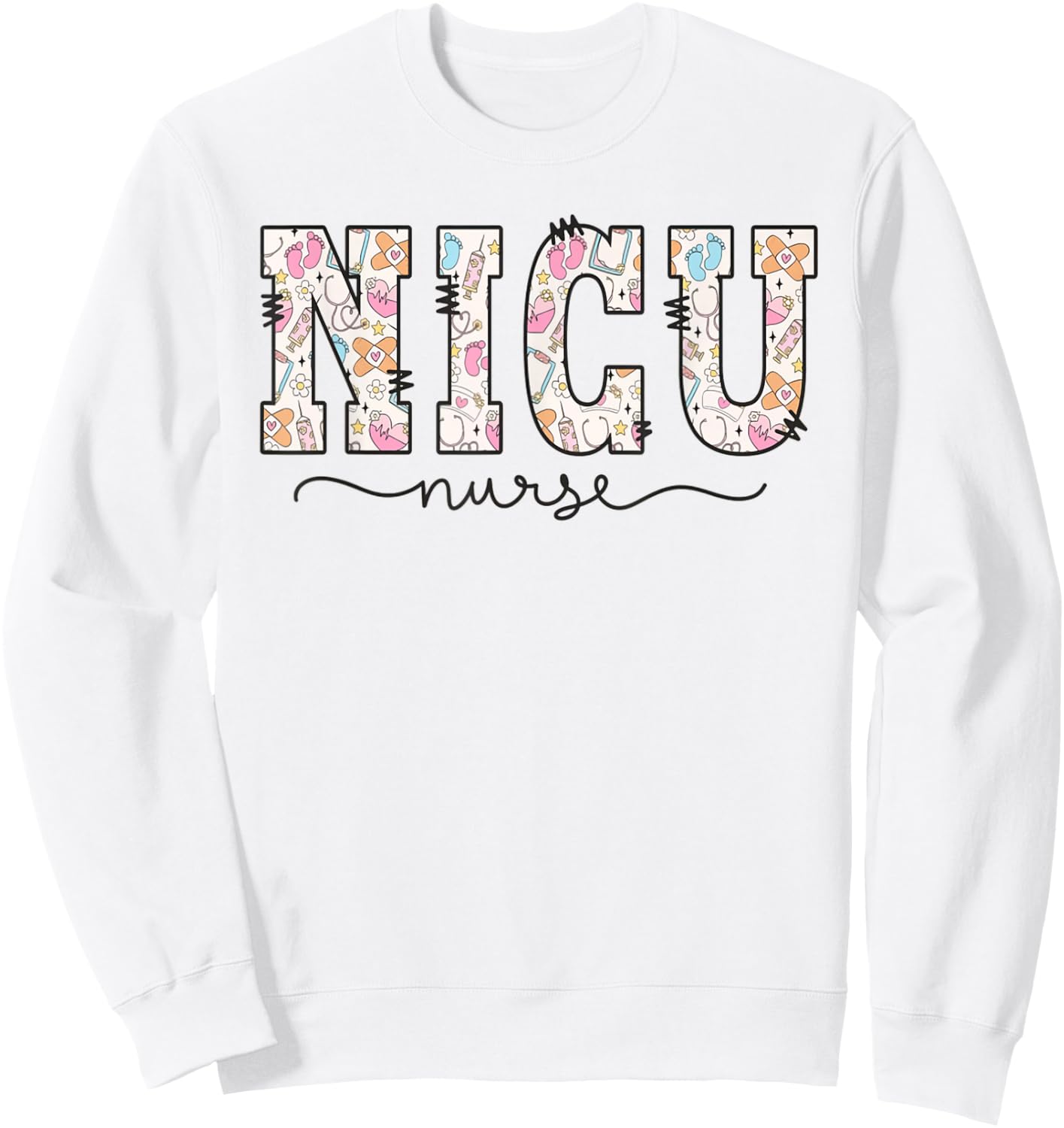 NICU Nurse Neonatal Intensive Care Unit Nurse Group Work Sweatshirt - Sweatshirt | White