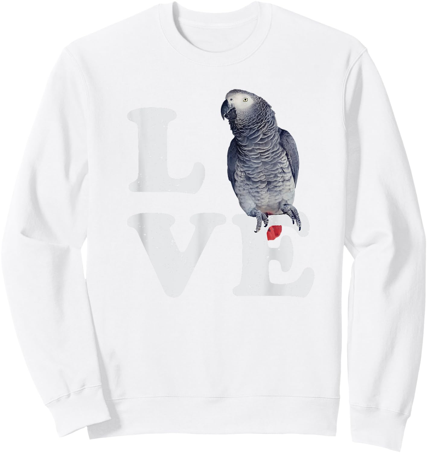 I Love My African Grey Parrot | Bird Lovers Gift Sweatshirt - Sweatshirt | White