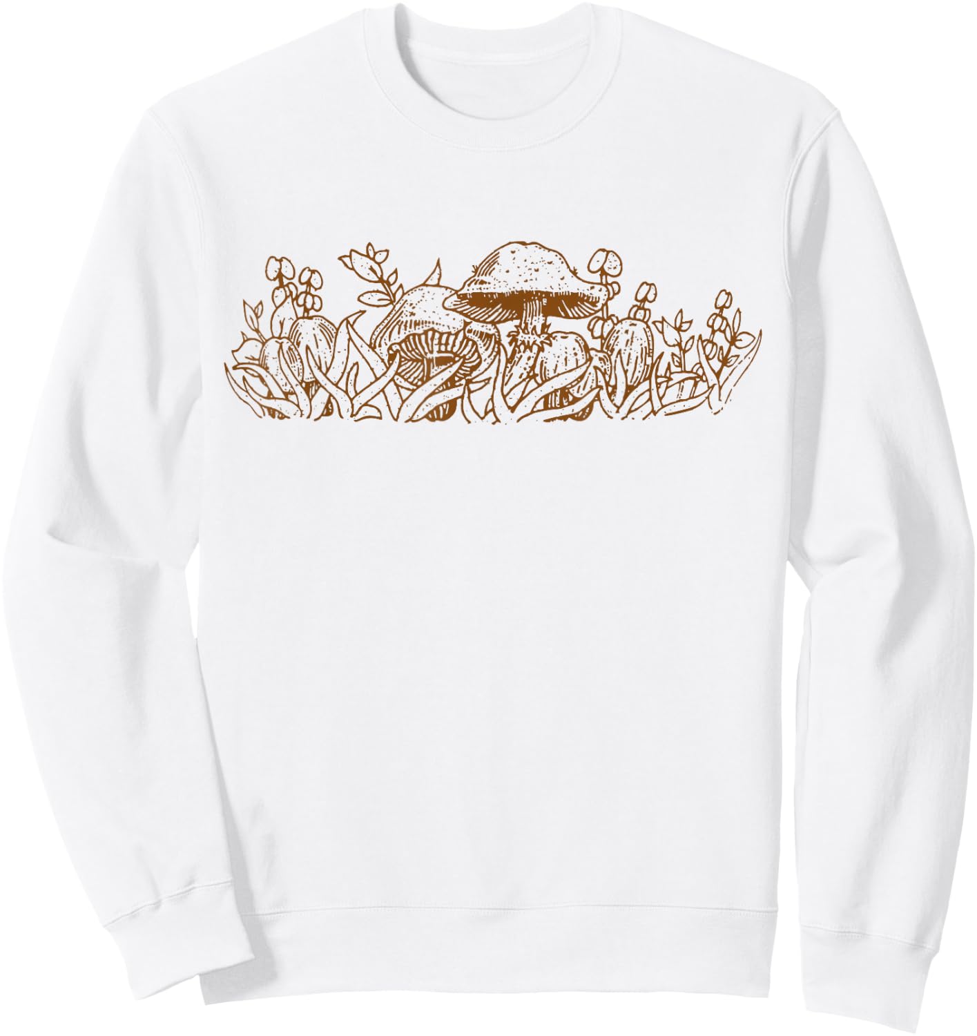 Vintage Pyrex Pattern - Forest Fancies (Mushrooms) Sweatshirt - Sweatshirt | White