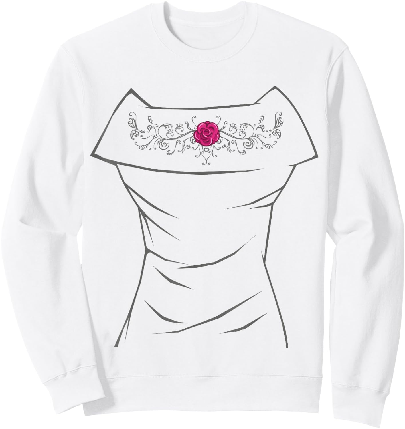 Wedding Dress Shirt, Funny Bridal Shower Gift Ideas Sweatshirt - Sweatshirt | White