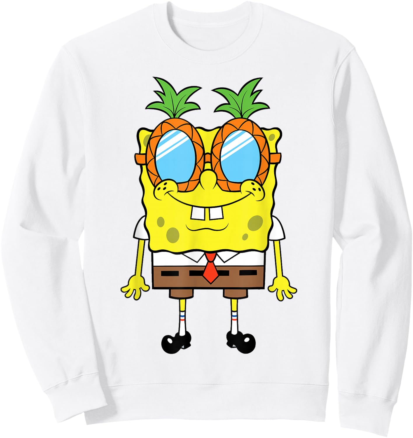 Nickelodeon Spongebob Squarepants Pineapple Glasses Sweatshirt - Sweatshirt | White