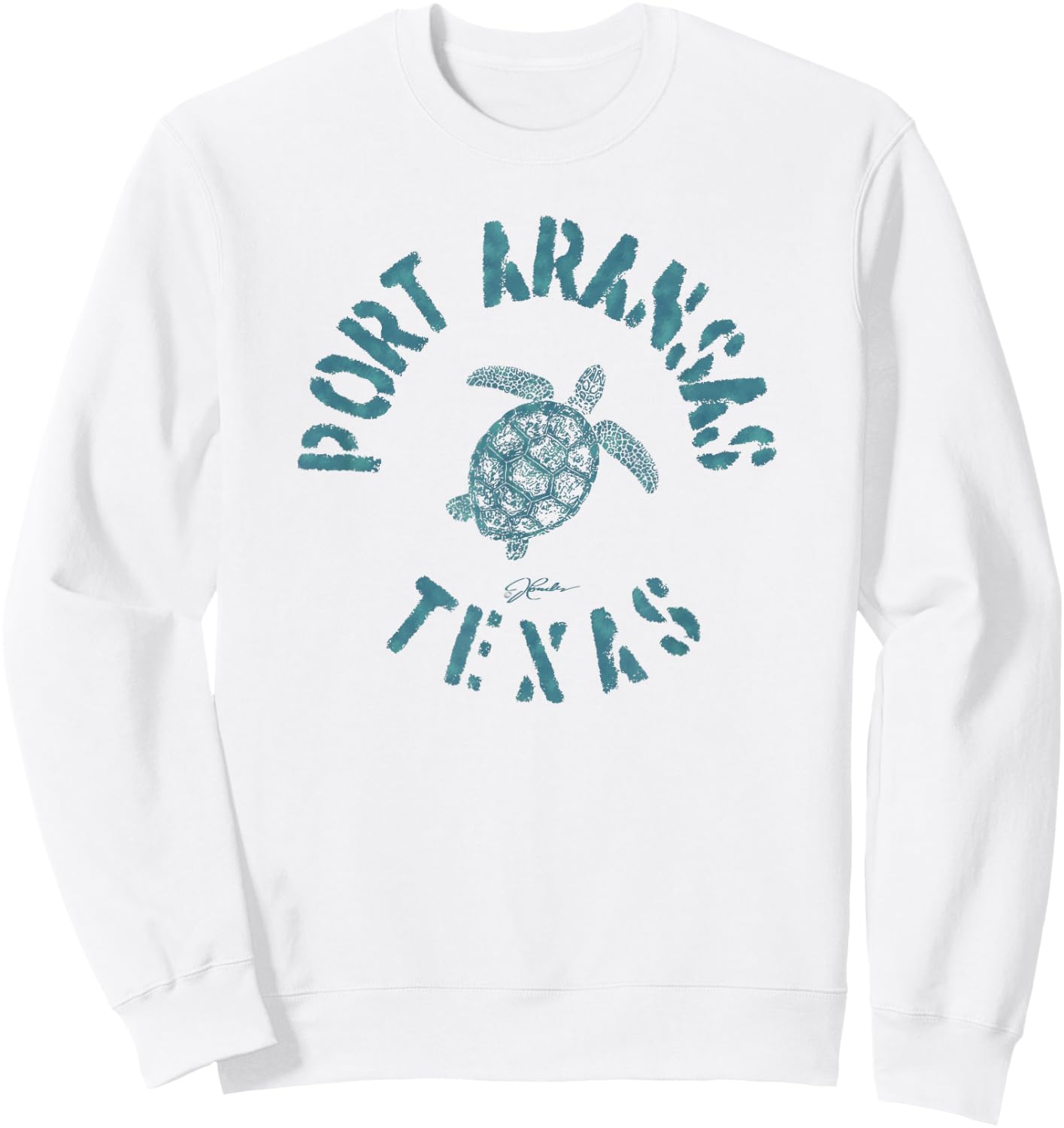 JCombs: Port Aransas, TX, Sea Turtle Sweatshirt - Sweatshirt | White