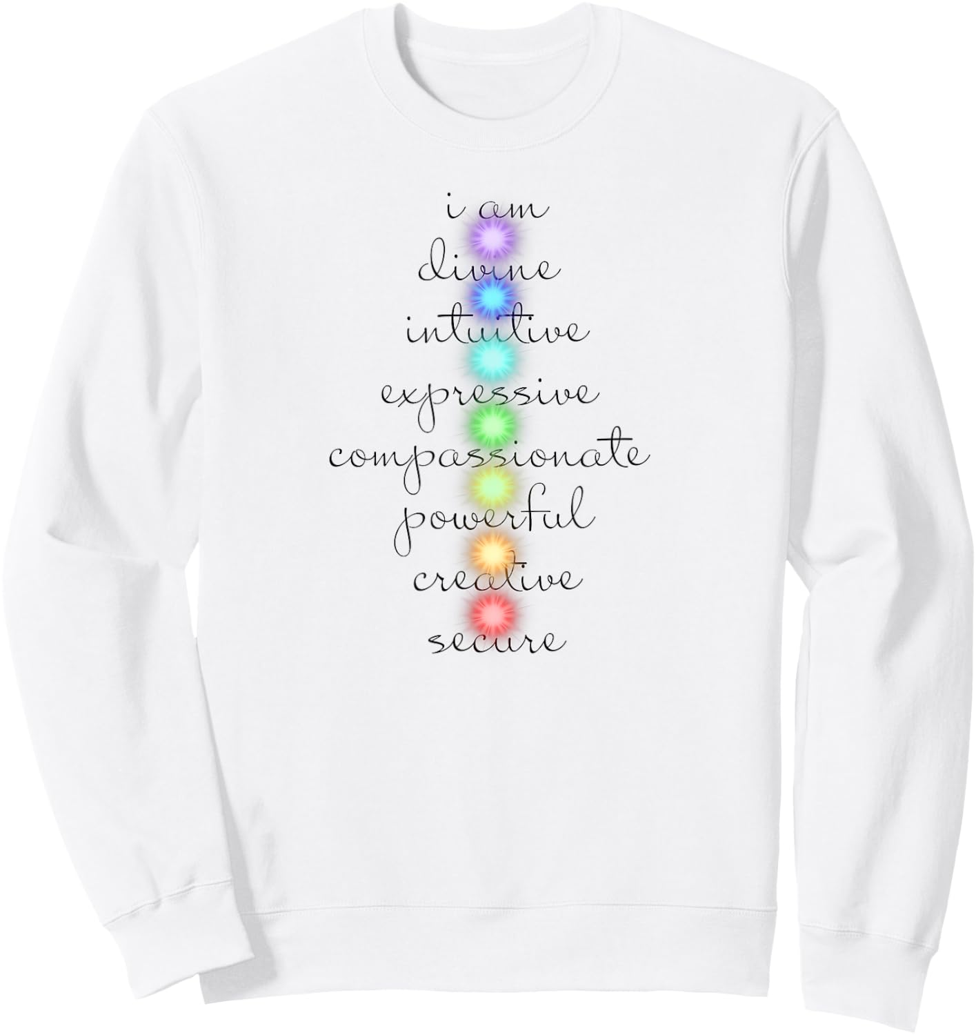 7 Chakras For Yoga Lovers Sweatshirt - Sweatshirt | White