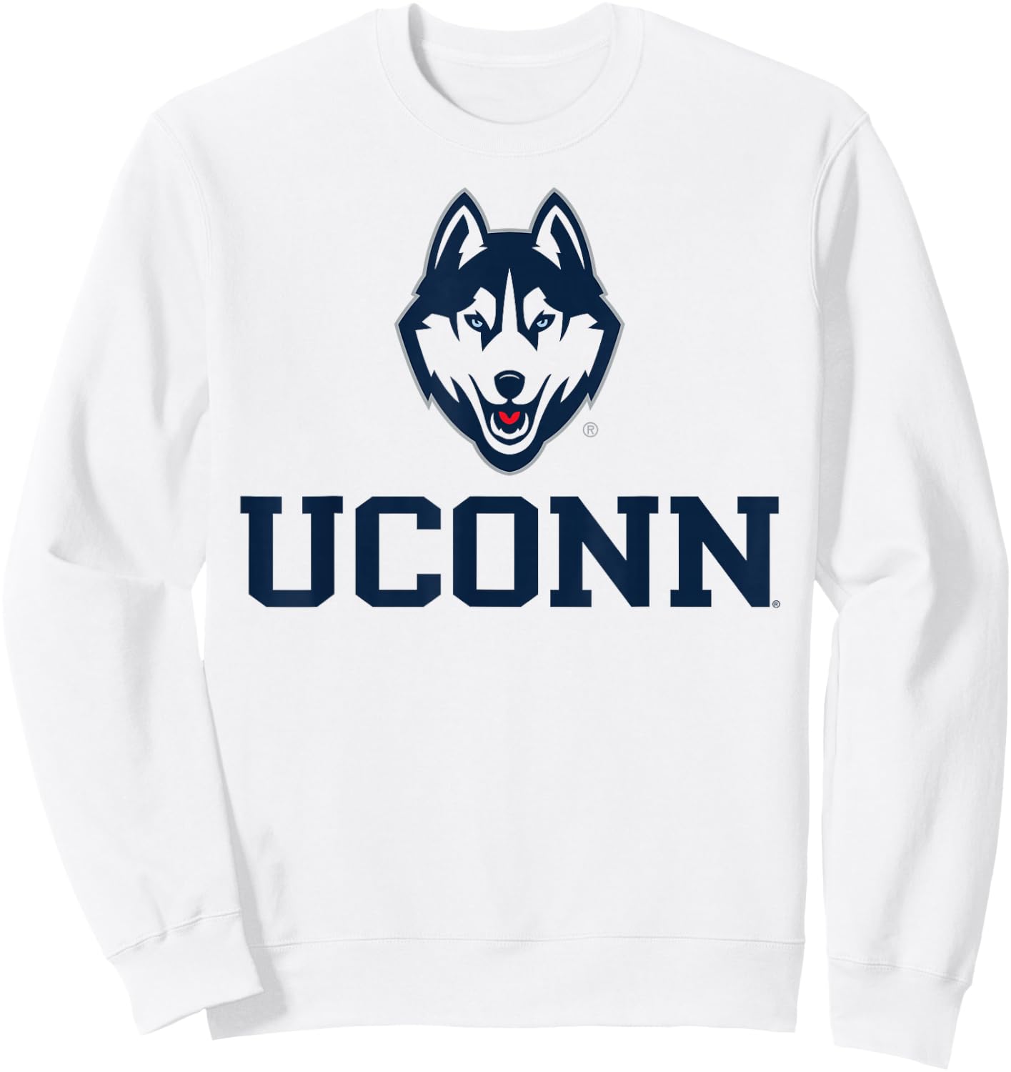Connecticut Huskies Sportsmanship White Officially Licensed Sweatshirt - Sweatshirt | White
