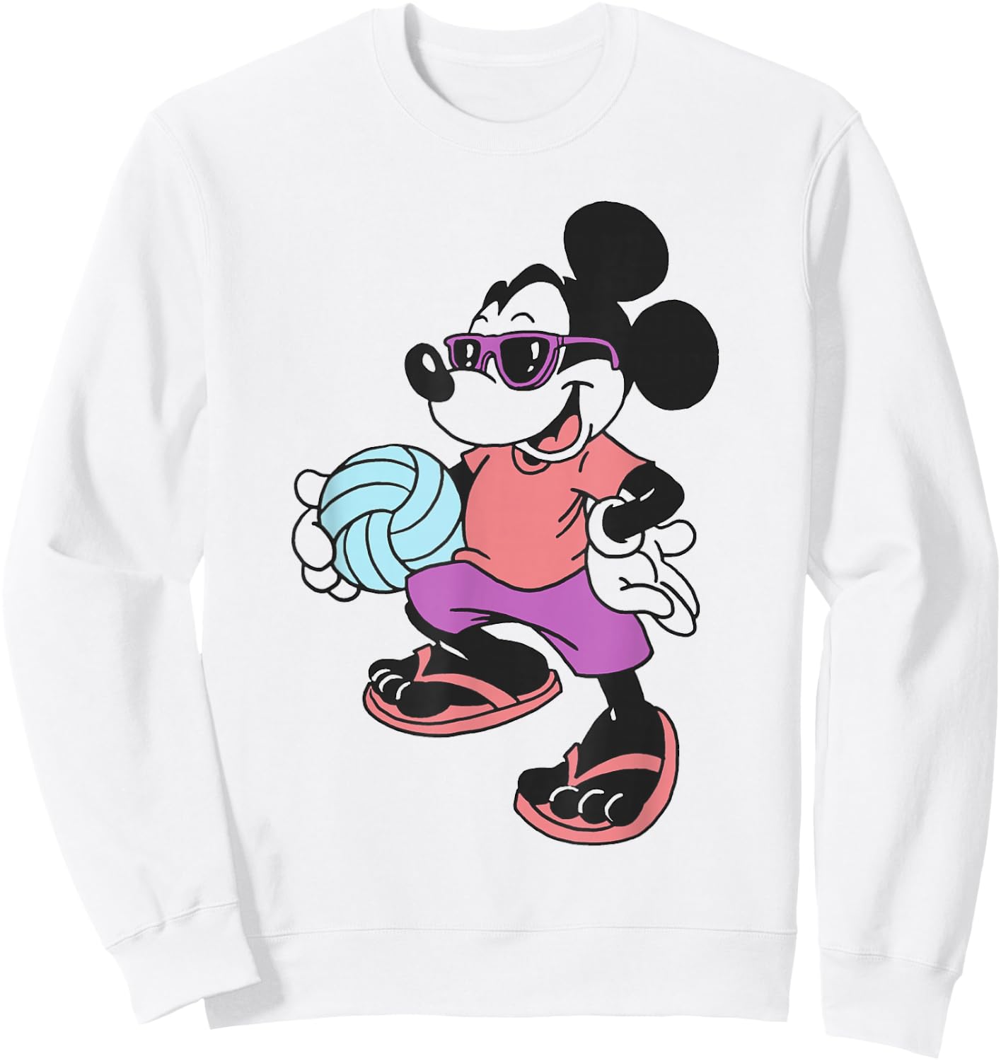 Disney - Mickey Mouse Volleyball Sweatshirt - Sweatshirt | White