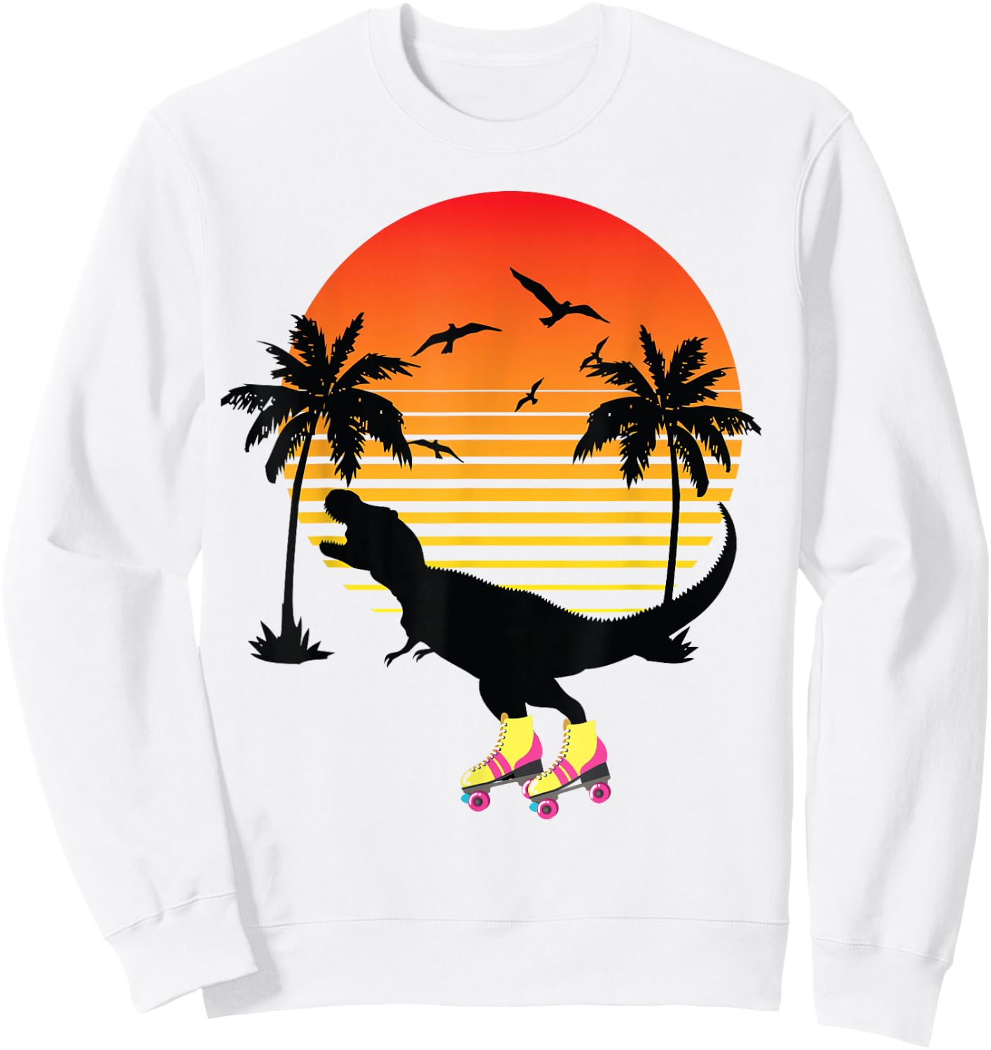Vintage Trex Roller Skate Derby California 80s Sweatshirt - Sweatshirt | White