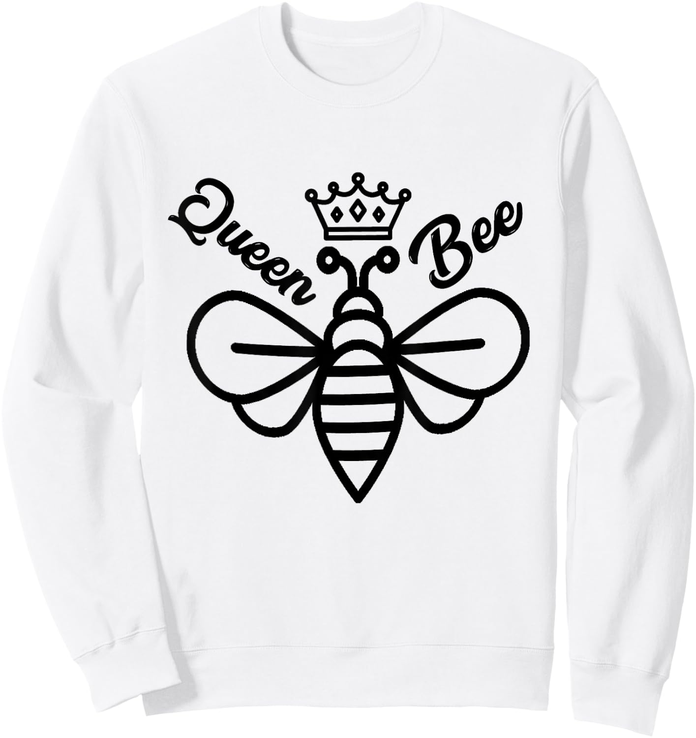 Beekeeping Crown Queen Bee Sweatshirt - Sweatshirt | White