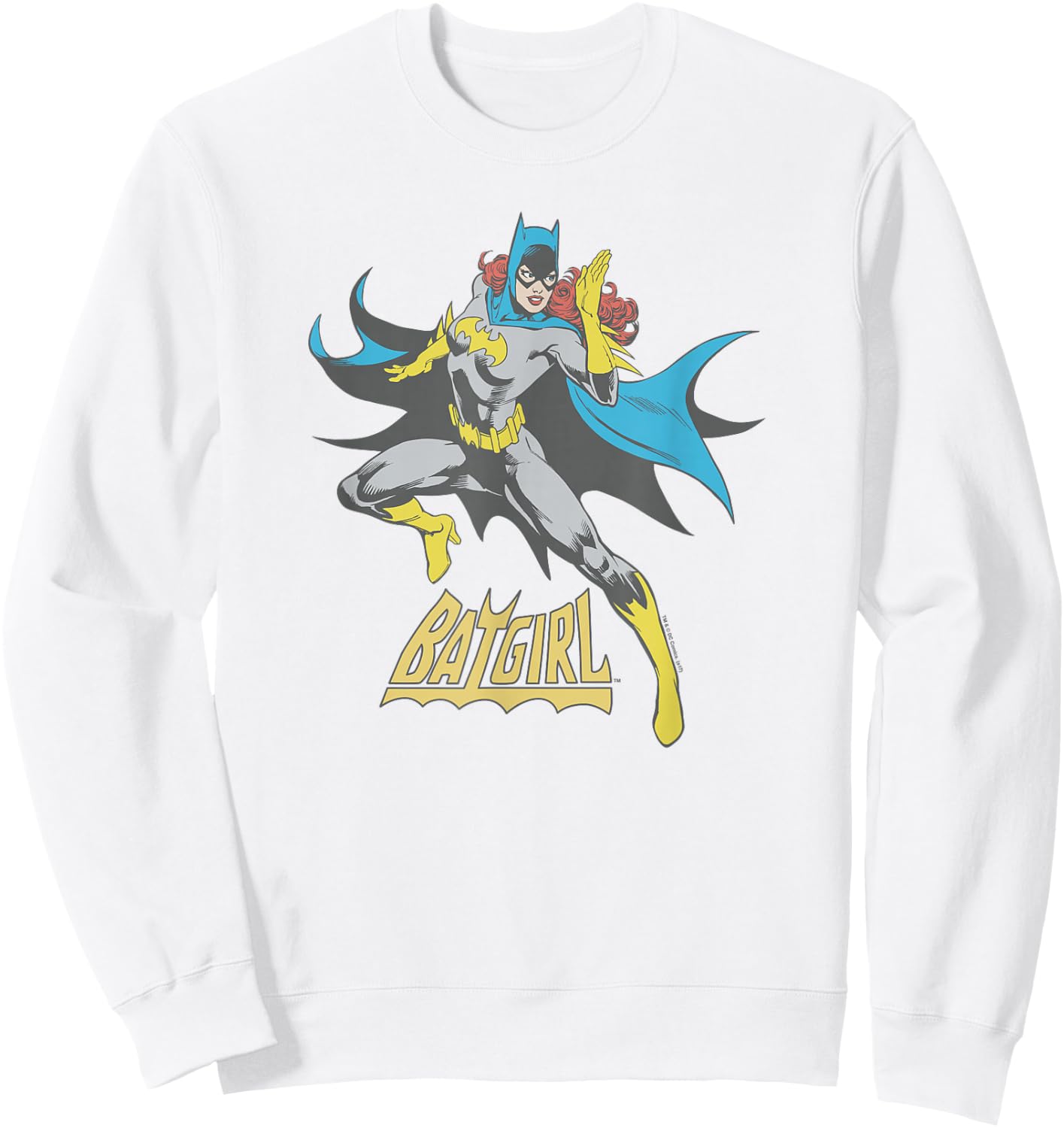 DC Comics Batgirl See Ya - Women's, , Blue, Small, Short Sleeve, Classic Fit, Cotton 100% Sweatshirt - Sweatshirt | White