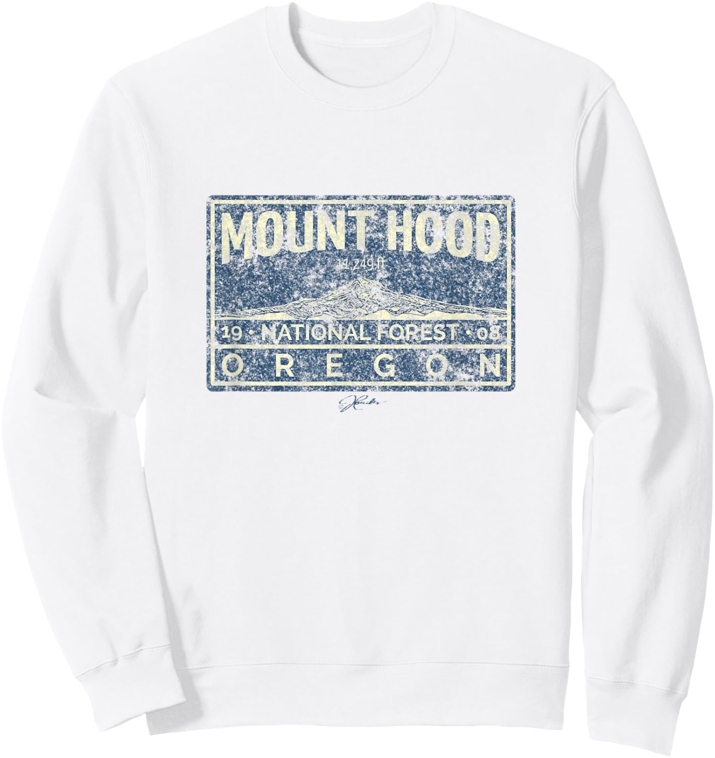 JCombs: Mount Hood National Forest, OR Sweatshirt - Sweatshirt | White