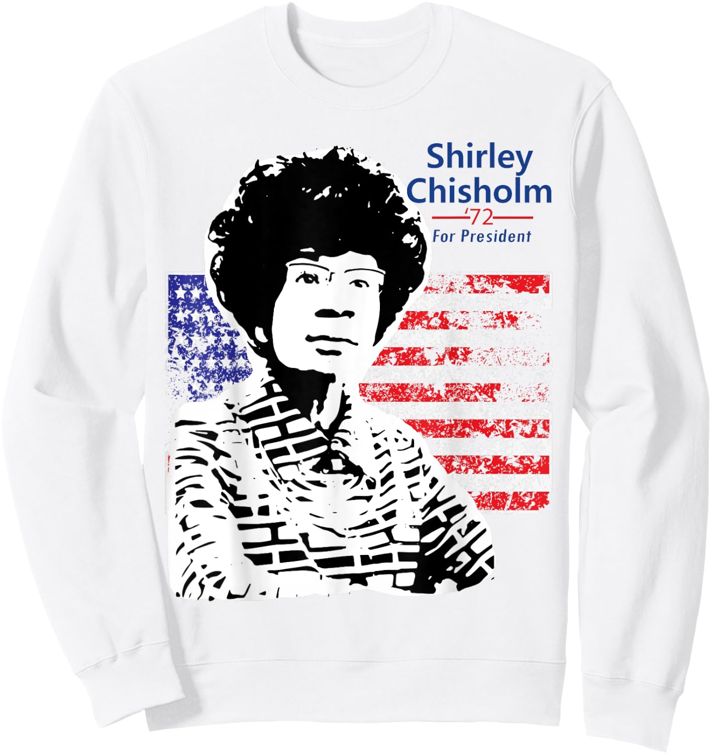 Shirley Chisholm For President 1972 With American Flag Kids Men Sweatshirt - Sweatshirt | White