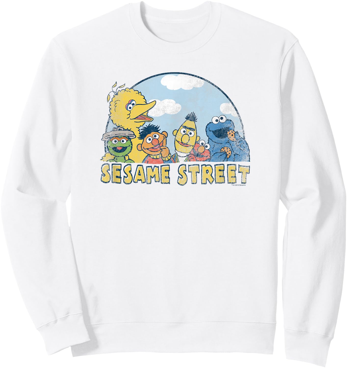 Sesame Street Group T Shirt Sweatshirt - Sweatshirt | White