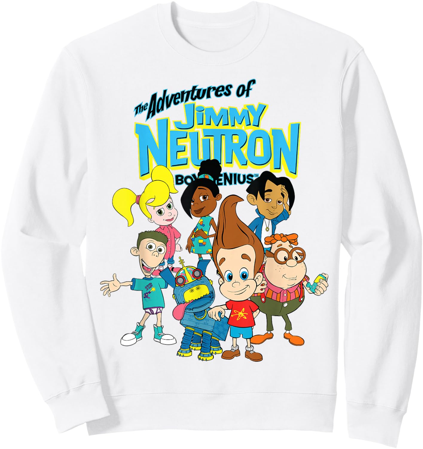 Nickelodeon The Adventures Of Jimmy Neutron Characters Sweatshirt - Sweatshirt | White