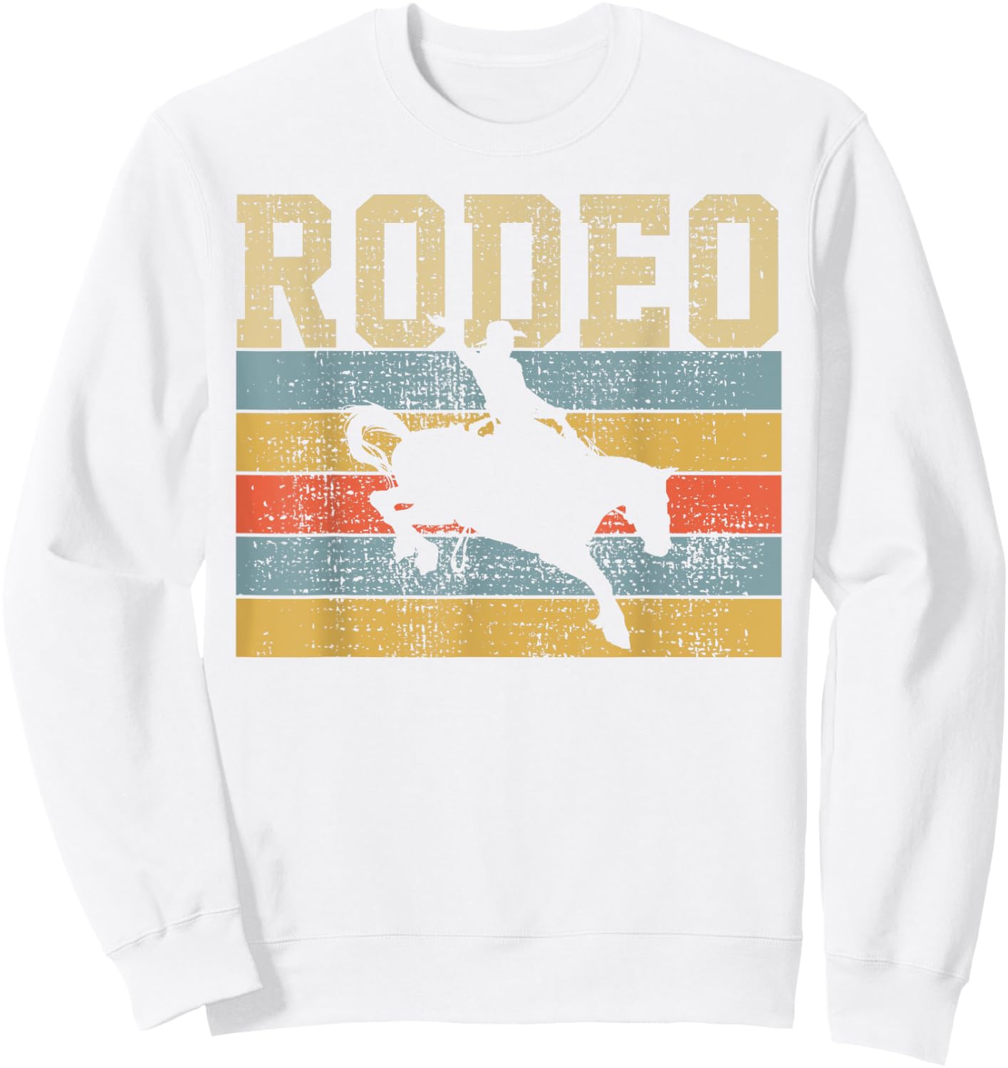 Rodeo Horse Riding Retro Vintage Western Country Gift Sweatshirt - Sweatshirt | White