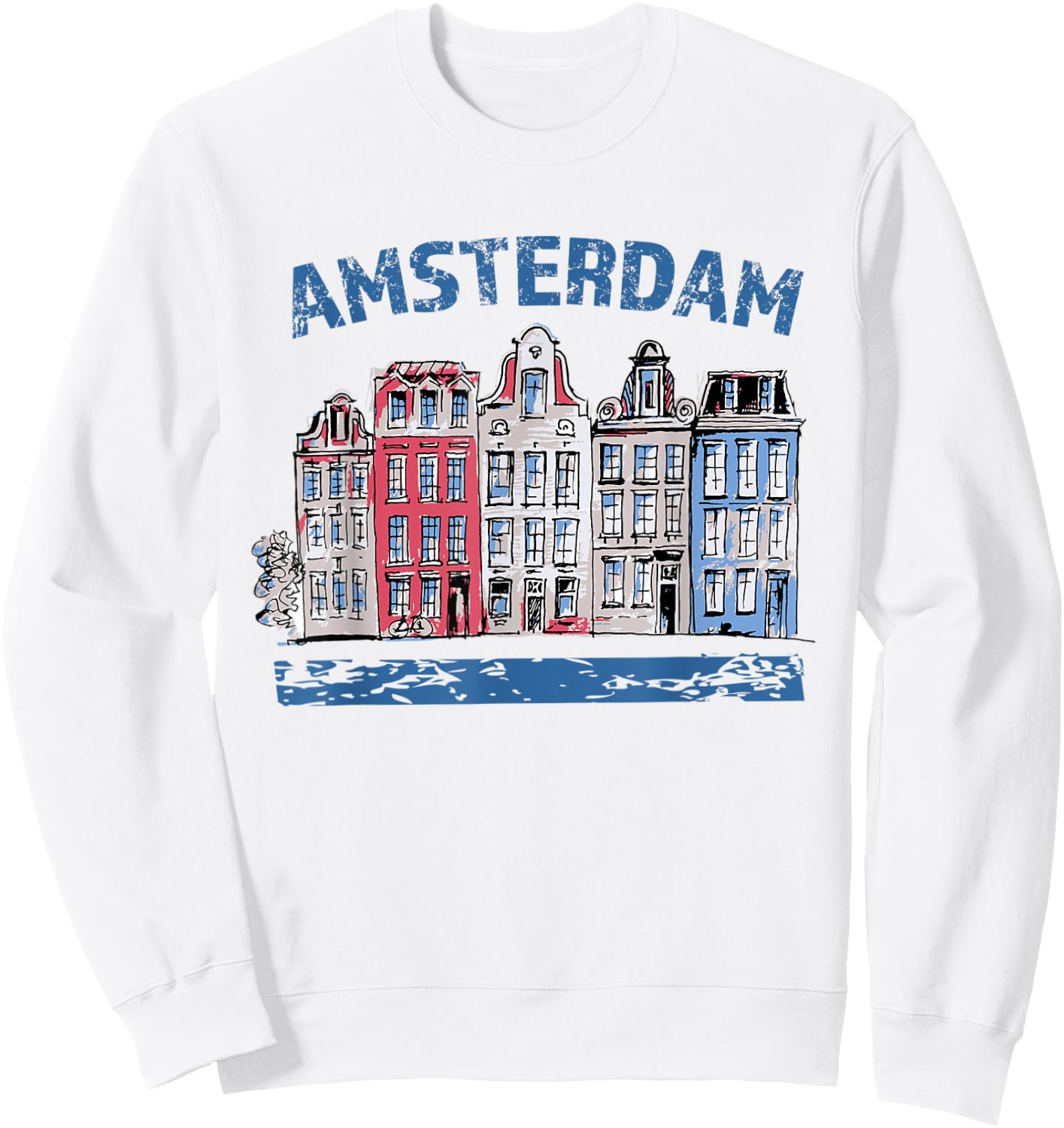 Amsterdam Netherlands Holland - Great Travel / Tourist Gift Sweatshirt - Sweatshirt | White