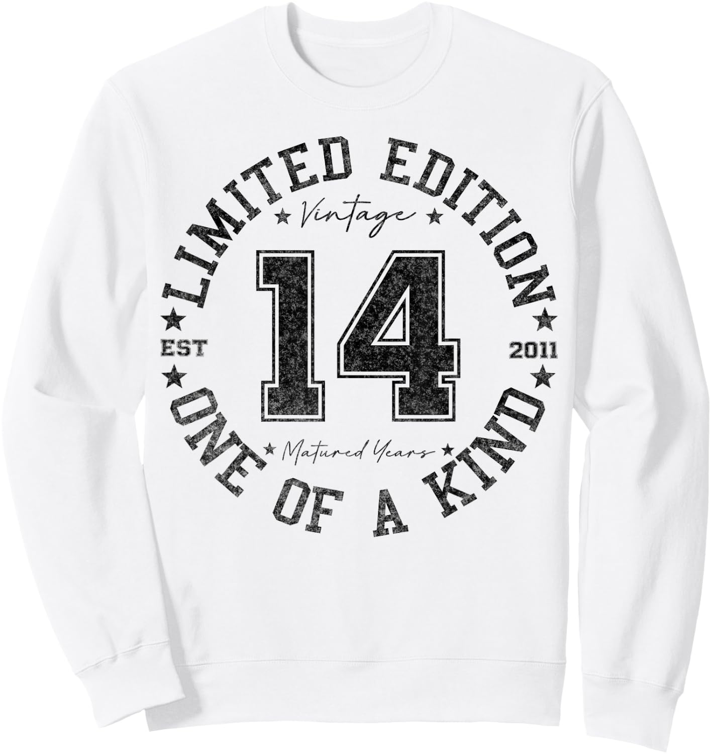 14 Year Old Gifts Vintage 2011 Limited Edition 14th Birthday Sweatshirt - Sweatshirt | White