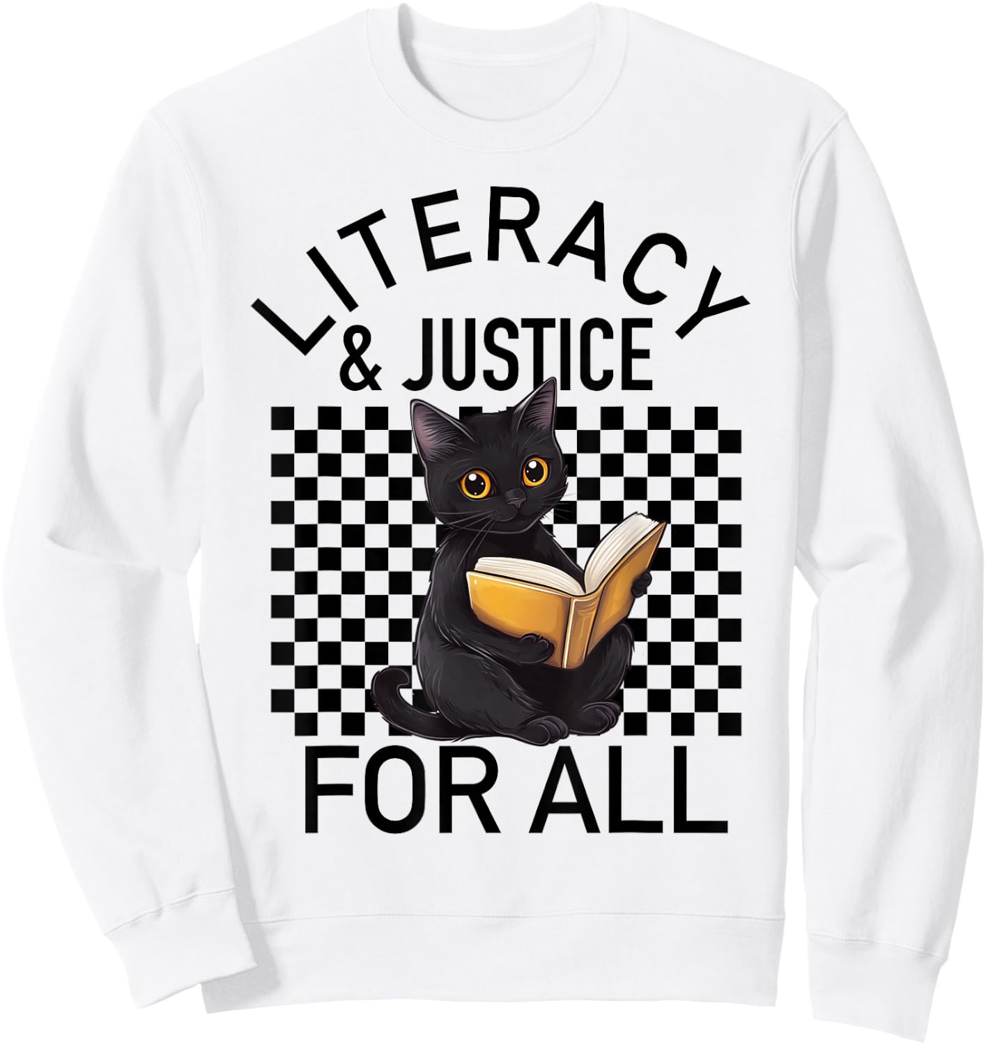 Literacy and Justice for all stop book Banning Banned Books Sweatshirt - Sweatshirt | White