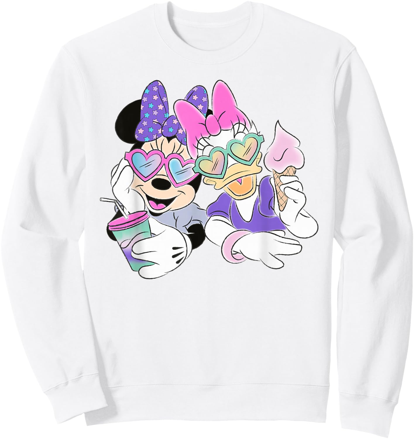 Disney - Minnie Mouse and Daisy Sweatshirt - Sweatshirt | White