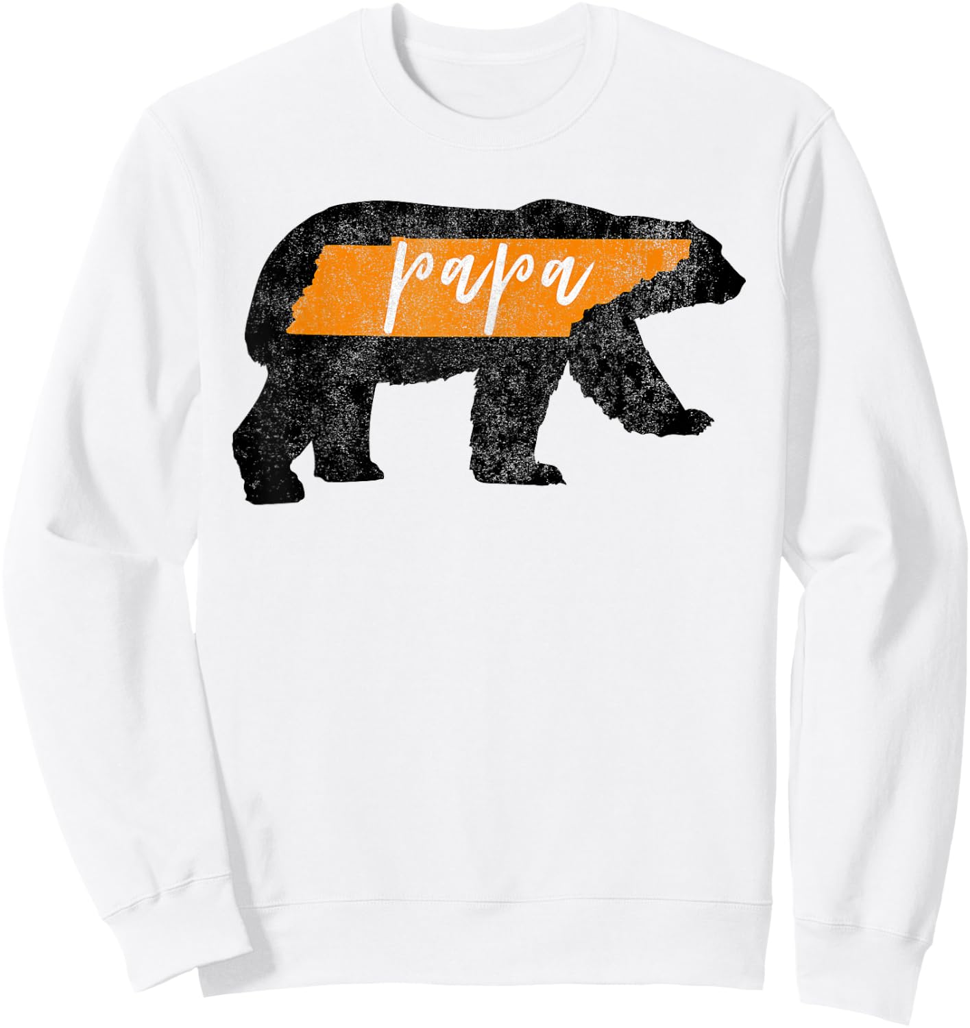 Papa Bear Tennessee State Flag Vintage Dad Shirt Sweatshirt - Sweatshirt | White