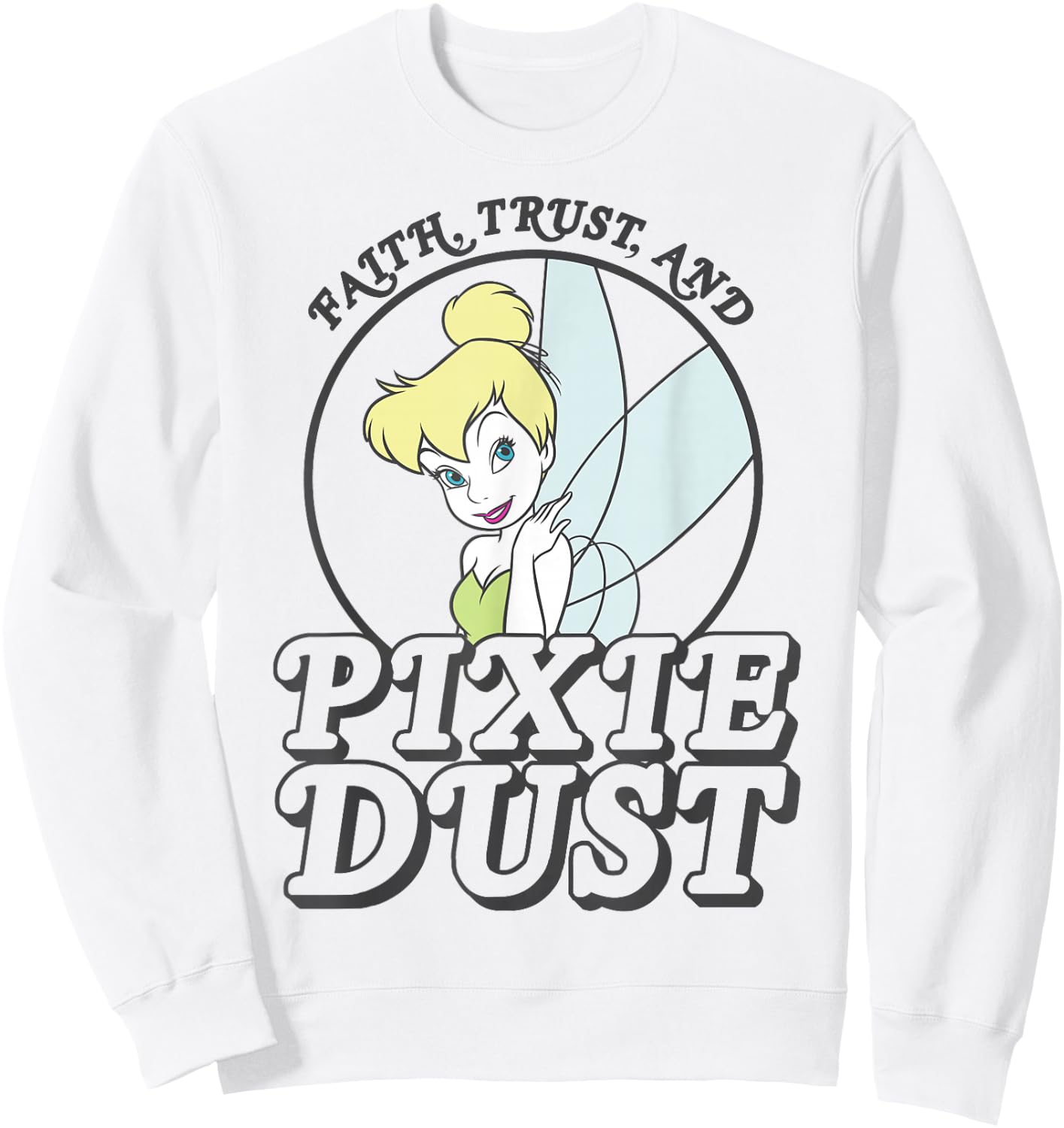 Disney Peter Pan Tinker Bell Faith Trust Pixie Dust Sweatshirt - Sweatshirt | White