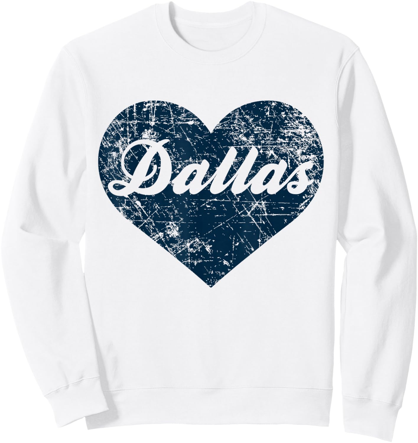 Dallas Heart Texas Gift Sweatshirt - Sweatshirt | White