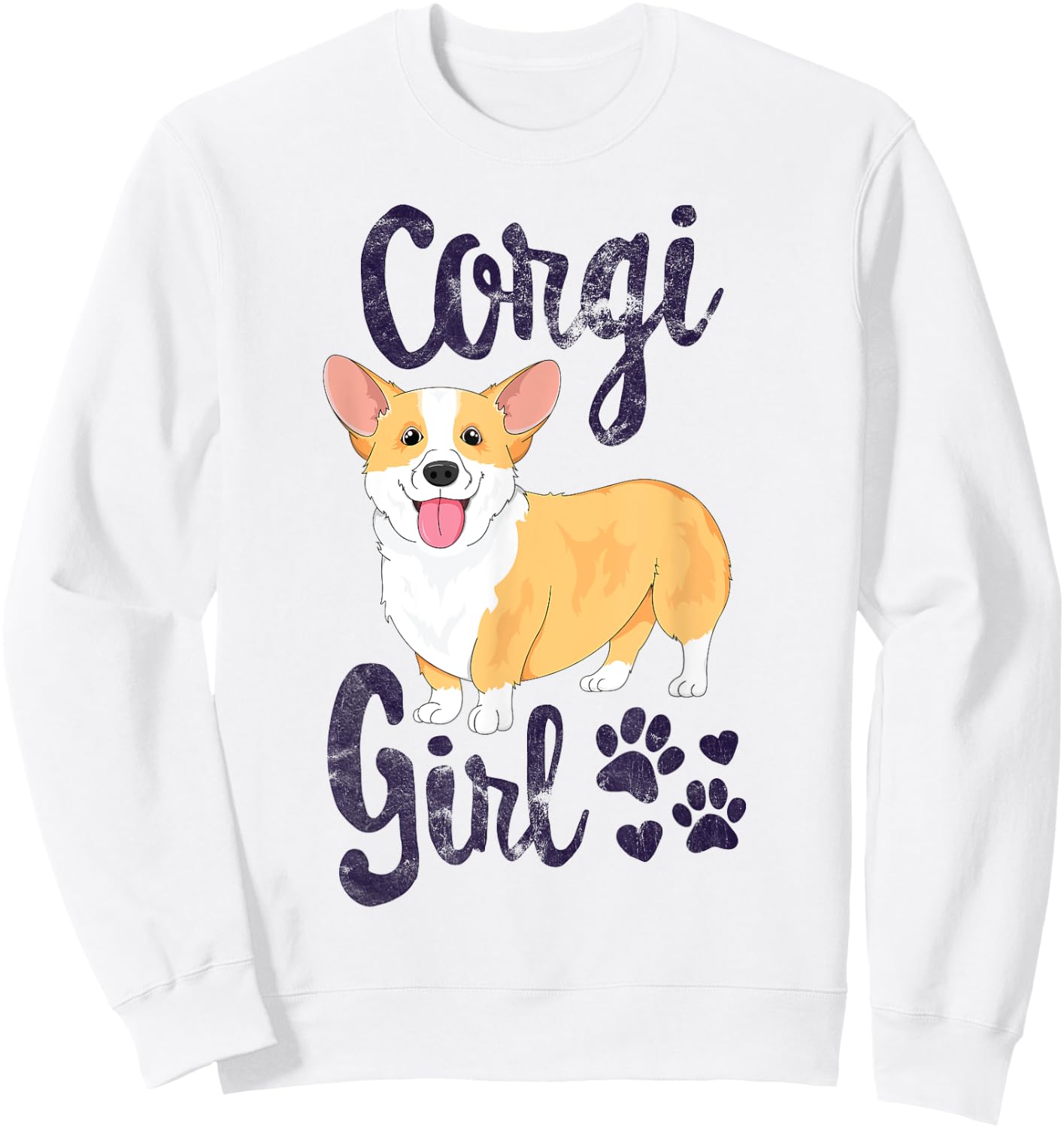 Corgi Girl Women Puppy Mom Dog Mama Lover Gift Sweatshirt - Sweatshirt | White