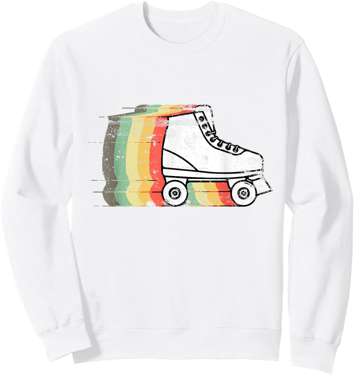 Roller Skate Skating 70s Retro Gift Sweatshirt - Sweatshirt | White
