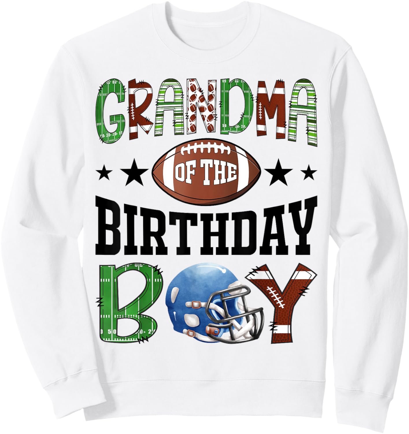 Grandma Of The Birthday Boy Football Lover Game Day Sweatshirt - Sweatshirt | White