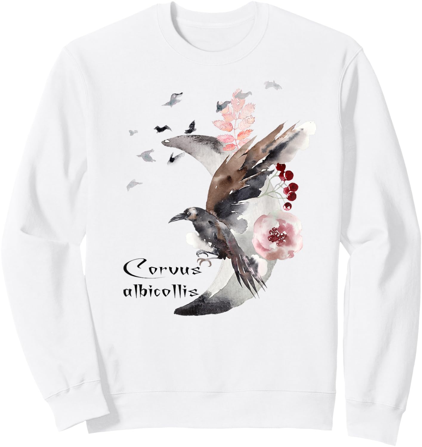 Perfect Raven Crow Bird Gift|Edgar Poe Latin Lovers T Shirt Sweatshirt - Sweatshirt | White