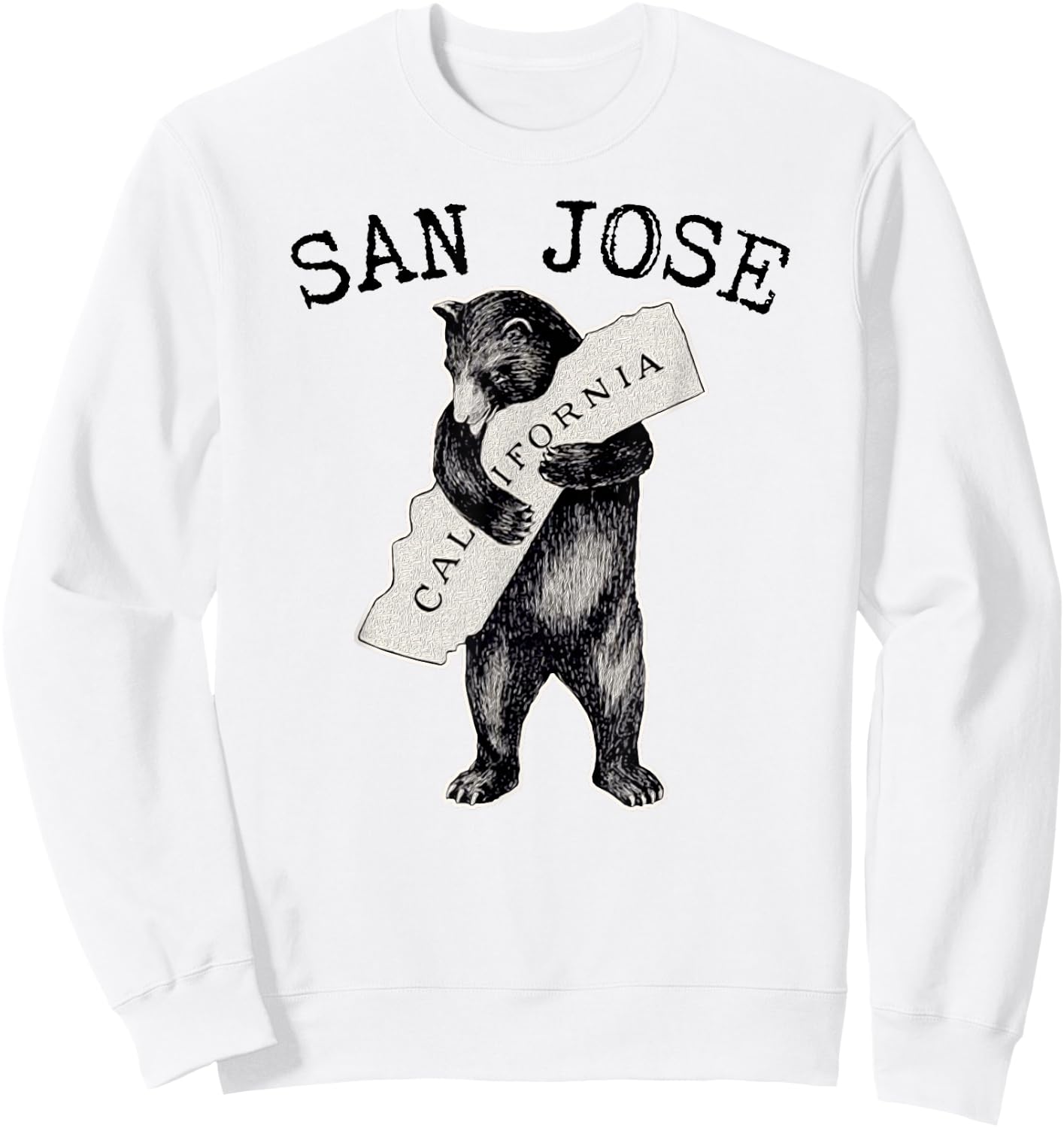 Retro I Love California Shirt Art-Vintage Cali Bear San Jose Sweatshirt - Sweatshirt | White