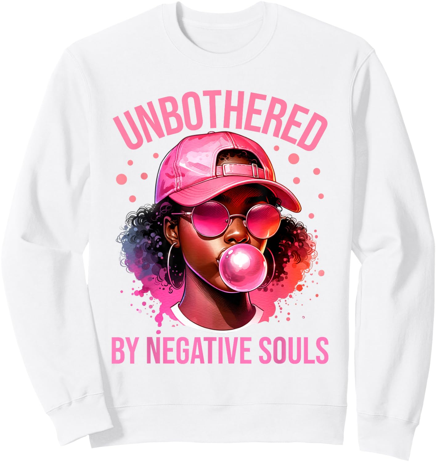 Unbothered Women Black Pride African American Girls Melanin Sweatshirt - Sweatshirt | White