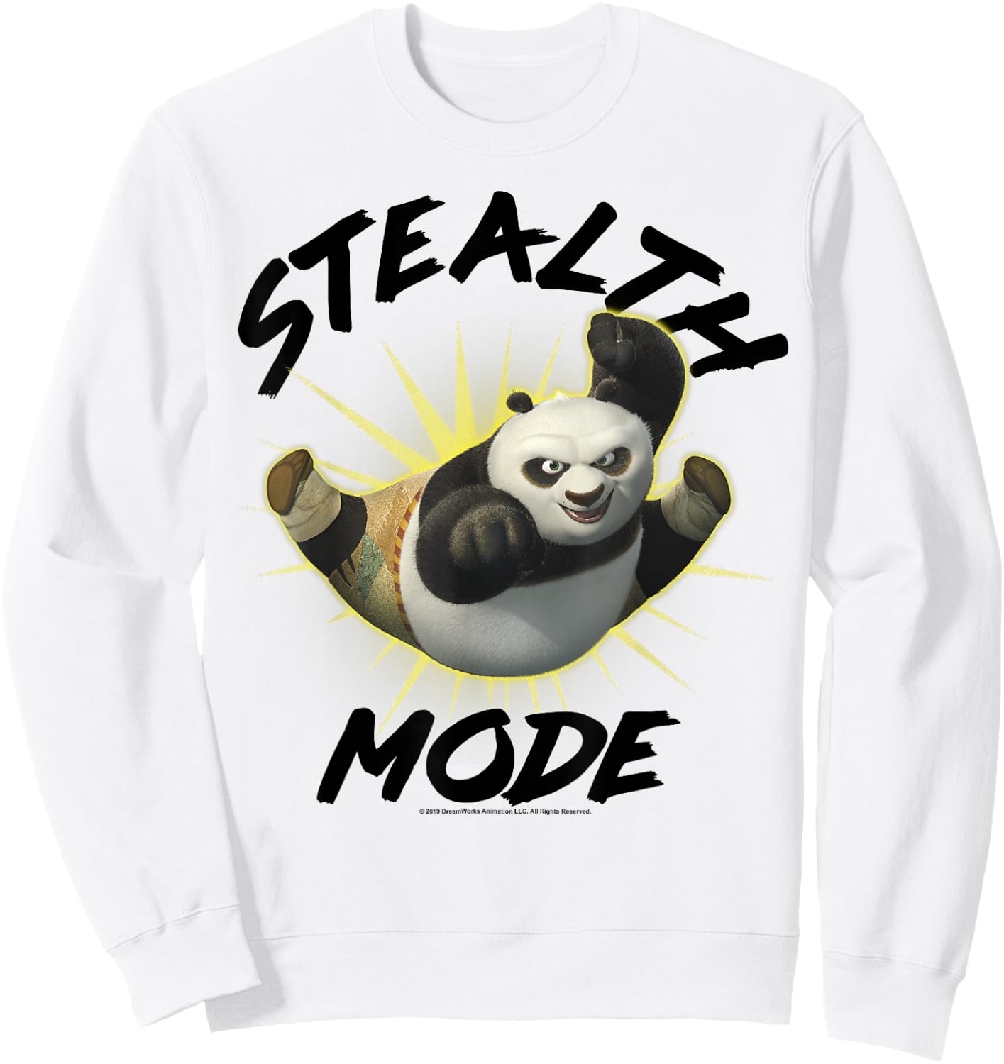 Kung Fu Panda Stealth Mode Po Portrait Sweatshirt - Sweatshirt | White