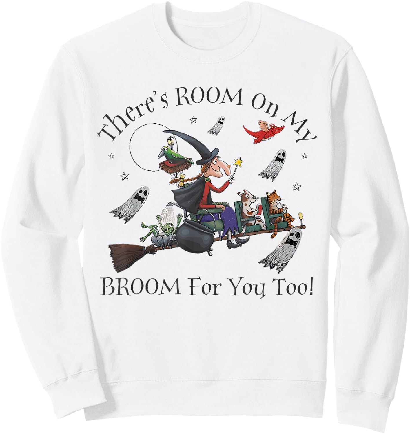 Halloween There's Room On My Broom For You Too Teacher Sweatshirt - Sweatshirt | White
