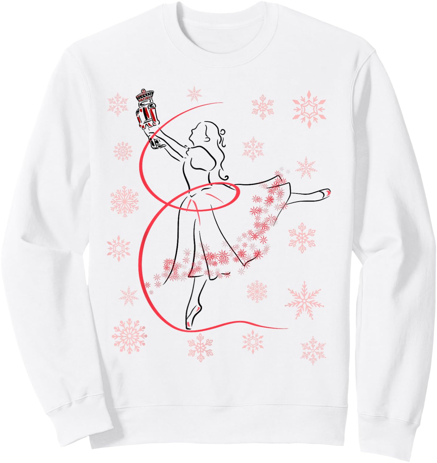 The Nutcracker Ballet and Clara Christmas Holiday Dance Sweatshirt - Sweatshirt | White
