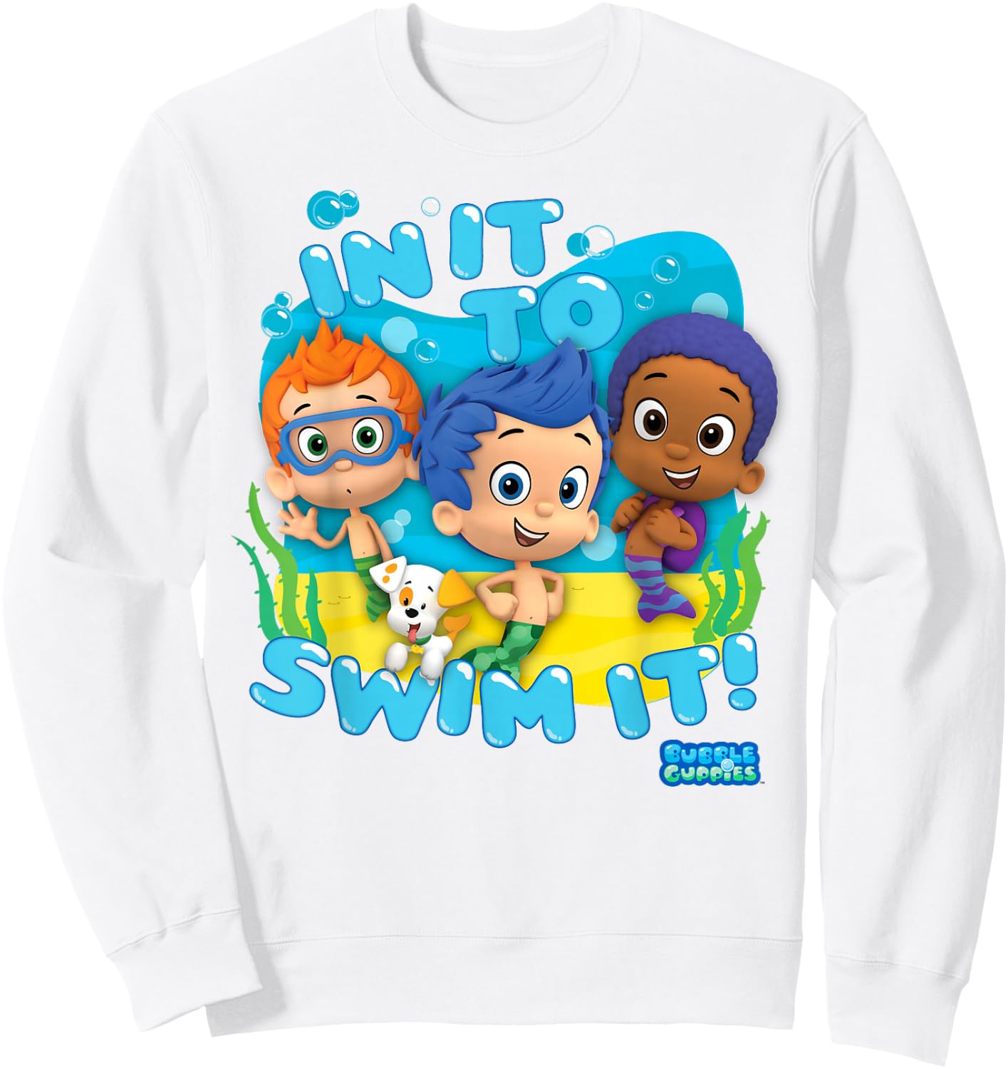 Bubble Guppies in It to Swim It Graphic Sweatshirt - Sweatshirt | White