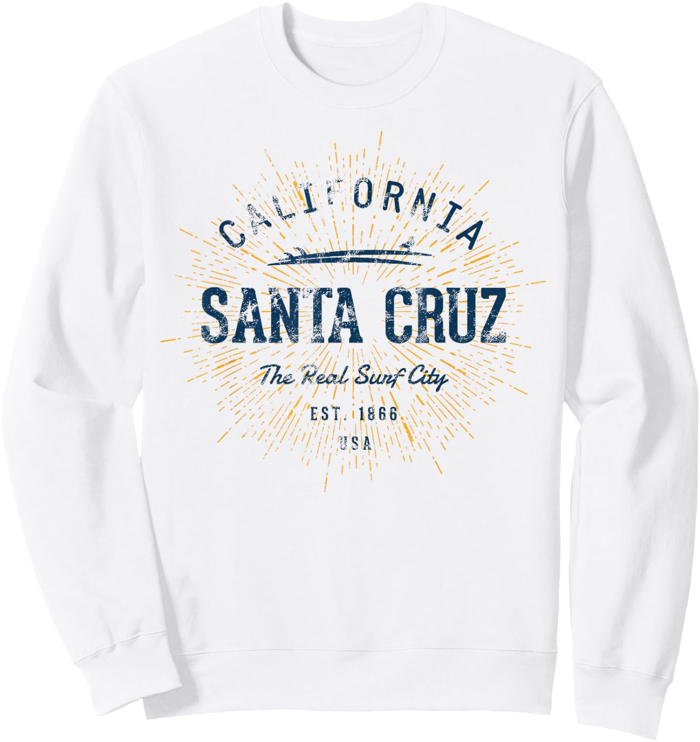 Vintage Retro Santa Cruz Sweatshirt - Sweatshirt | White