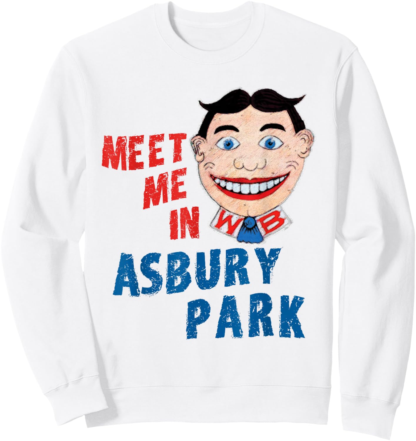 Meet Me In Asbury Park Iconic Tillie Sweatshirt - Sweatshirt | White