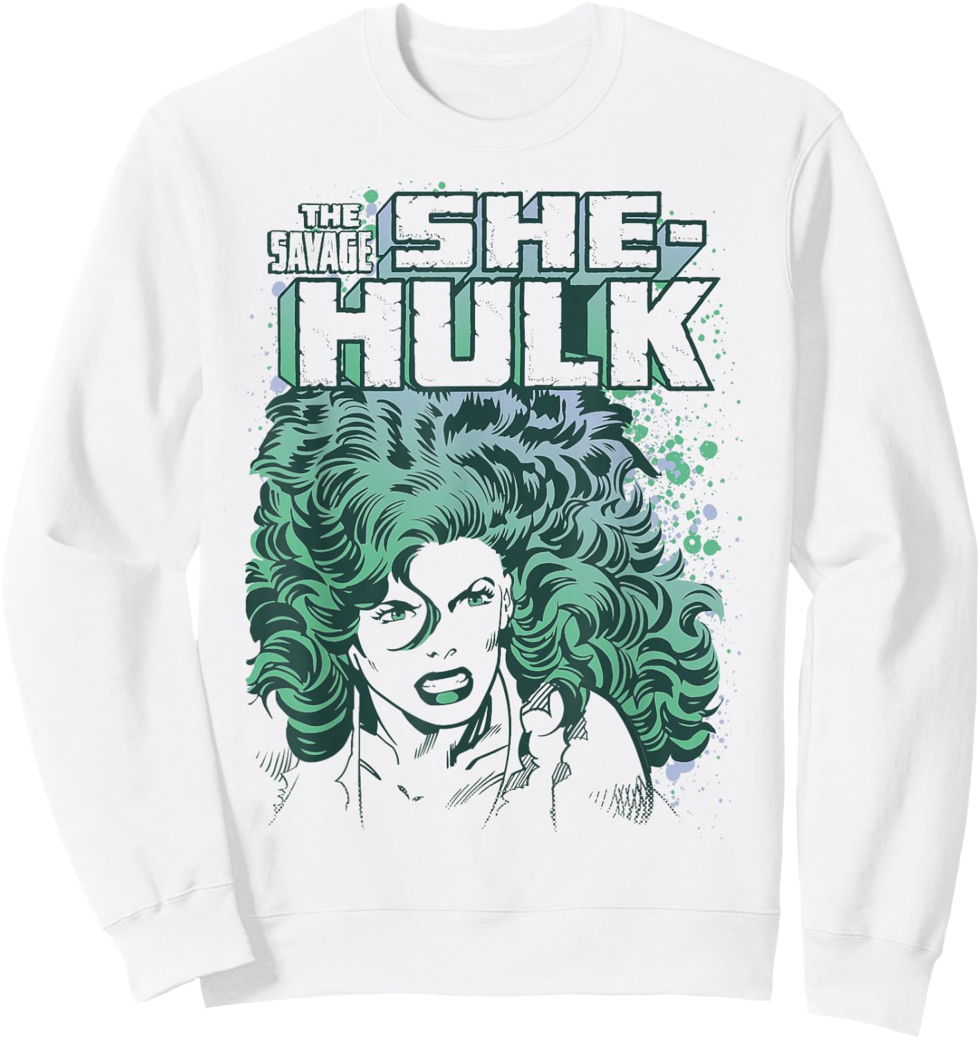 Marvel The Savage She-Hulk Colorful Retro Portrait Sweatshirt - Sweatshirt | White