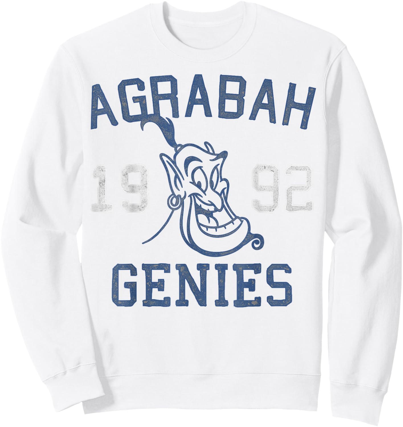 Disney Aladdin Genie Agrabah Genies 1992 Graphic Sweatshirt - Sweatshirt | White