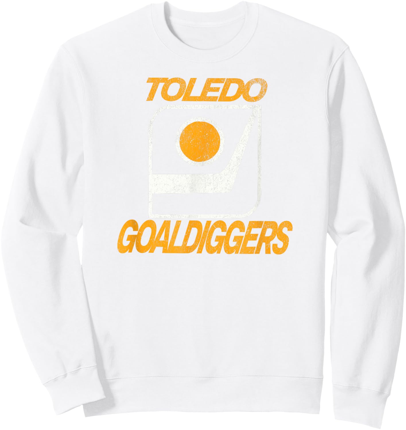 Defunct Hockey Team Toledo Goaldiggers Hockey Sweatshirt - Sweatshirt | White