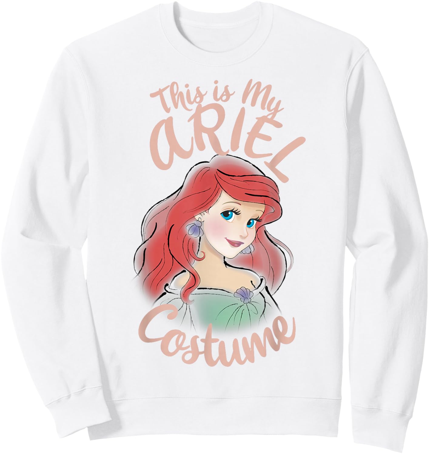 Disney The Little Mermaid Ariel This is My Costume Halloween Sweatshirt - Sweatshirt | White