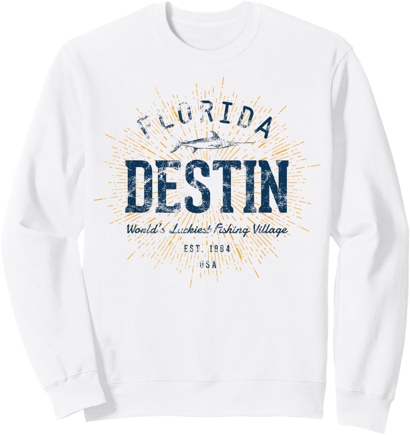 Vintage Destin Retro Sweatshirt - Sweatshirt | White
