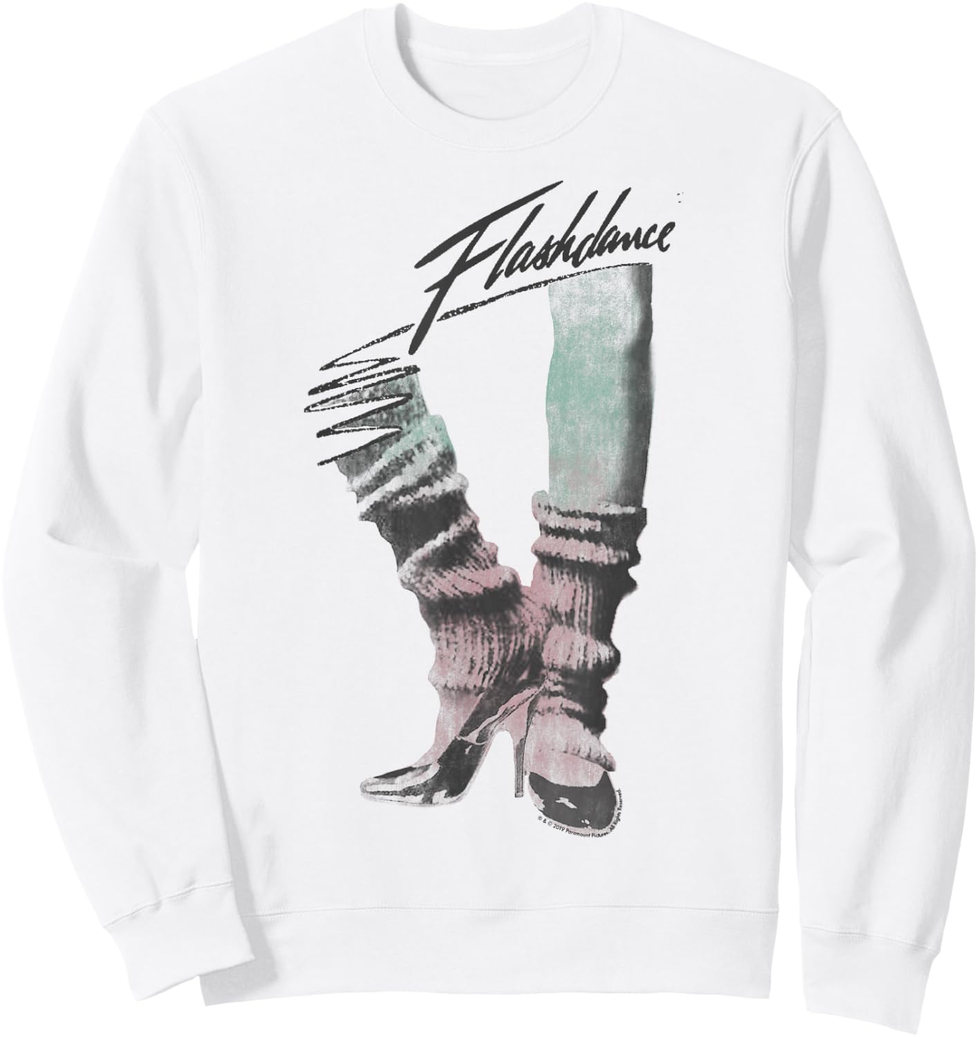 Flashdance Dancing Shoes Title Logo Sweatshirt - Sweatshirt | White