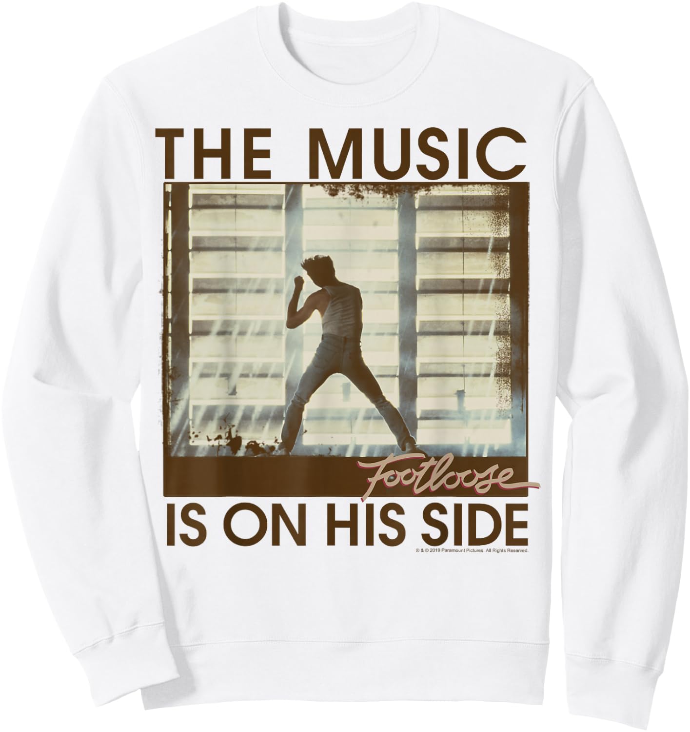 Footloose The Music Is On His Side Poster Sweatshirt - Sweatshirt | White