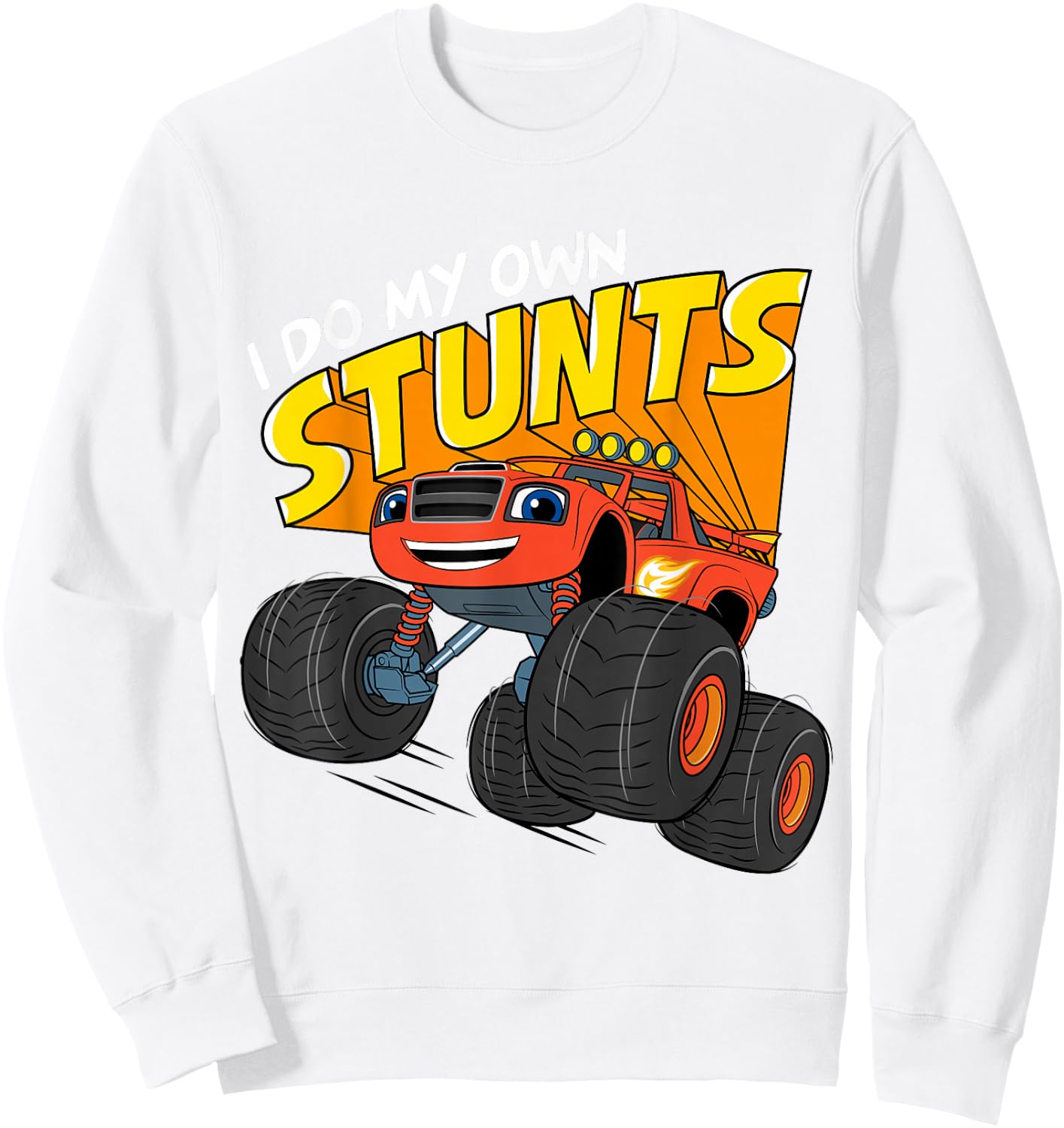 Blaze & The Monster Machines Blaze (I DO MY OWN STUNTS) Sweatshirt - Sweatshirt | White