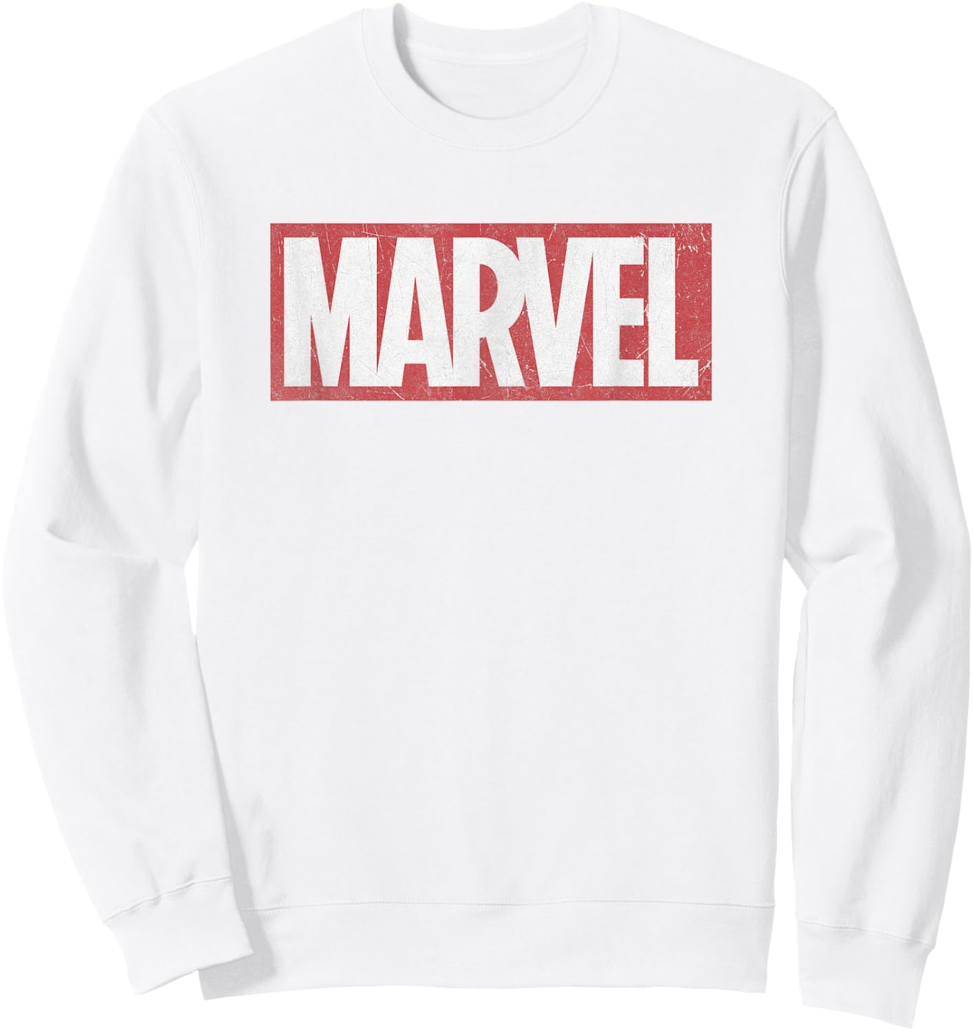 Marvel Classic Distressed Logo Graphic C1 Sweatshirt - Sweatshirt | White