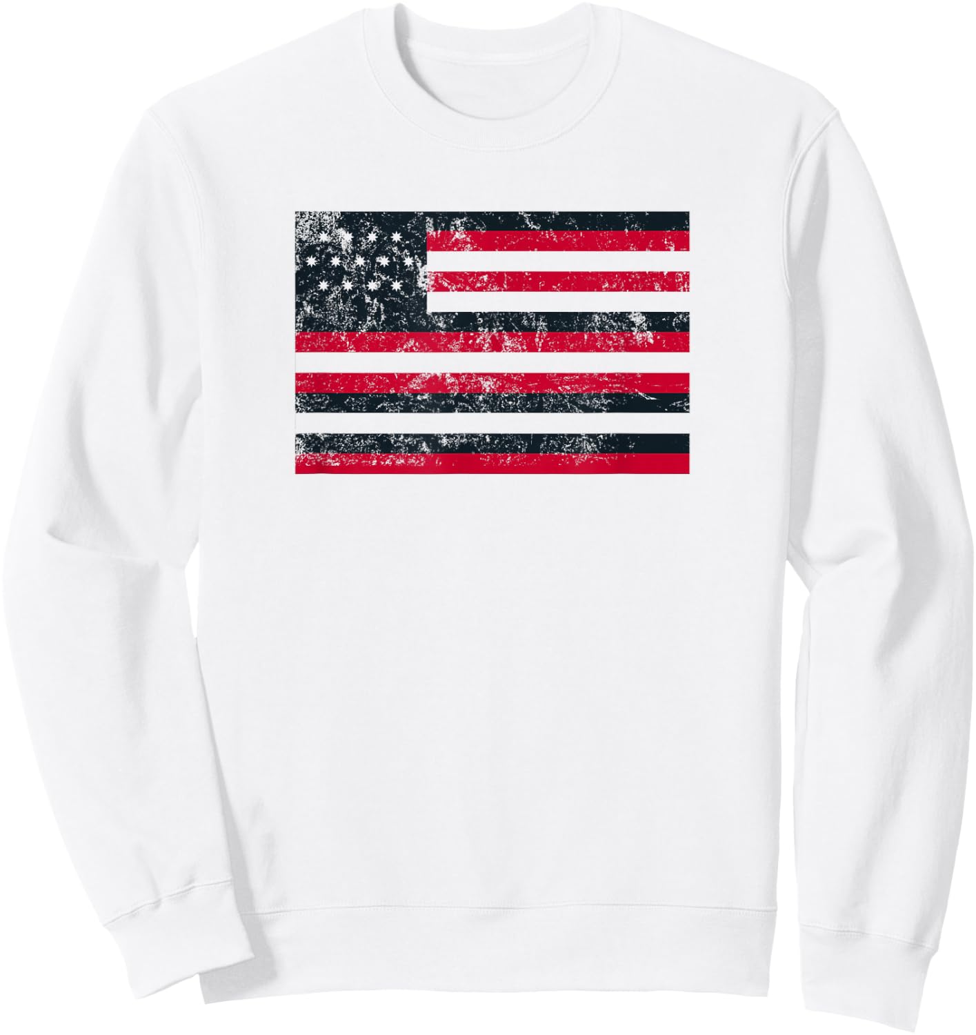SERAPIS distressed flag (Front) Sweatshirt - Sweatshirt | White
