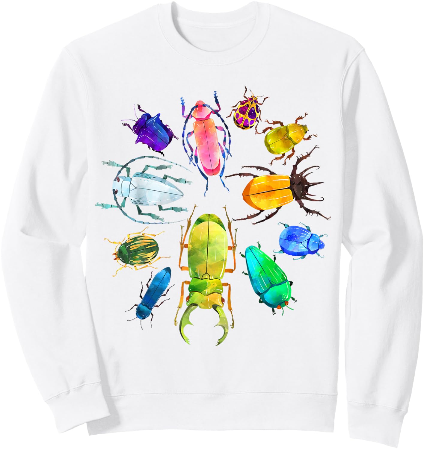 Fun Cute Bugs Insects Beetles Kid Boy Girl Adult Bug Catcher Sweatshirt - Sweatshirt | White