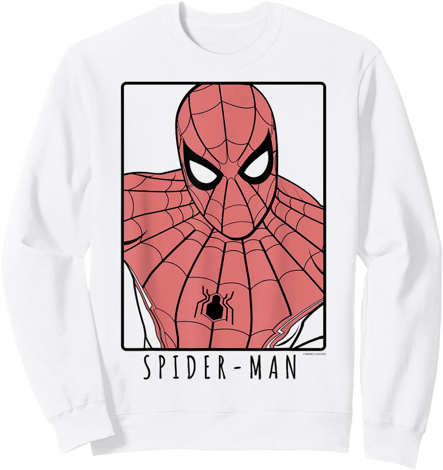 Marvel Spider-Man Far from Home Ornate Simple Poster Sweatshirt - Sweatshirt | White